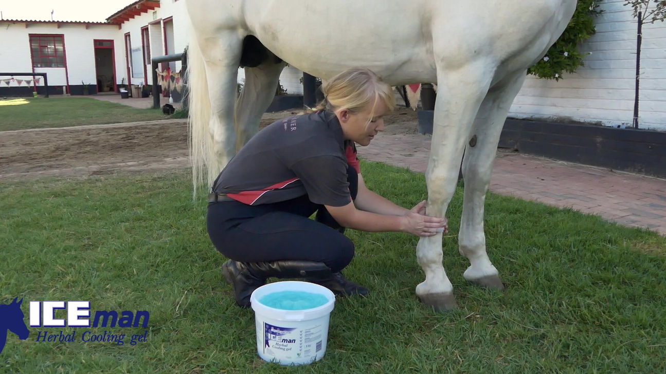 Applying Iceman To Legs